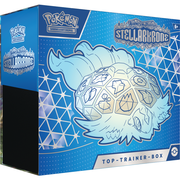 Pokémon-Sammelkartenspiel: Top-Trainer-Box Karmesin & Purpur – Stellarkrone (DE)